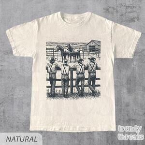 Western Cowboy T-Shirt, Retro Cowboys Graphic Shirt, Wild West Unisex